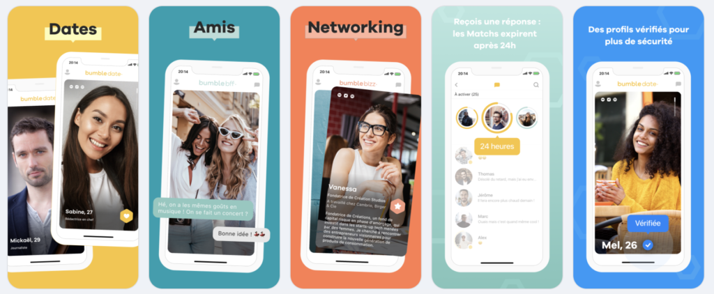 Bumble app screenshots for France-French locale