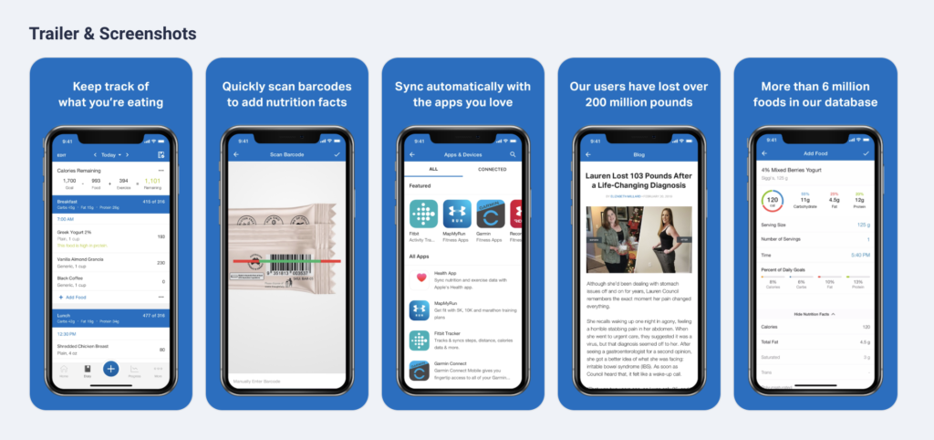 App Detail View in App Radar's ASO tool showing competitor's app screenshots
