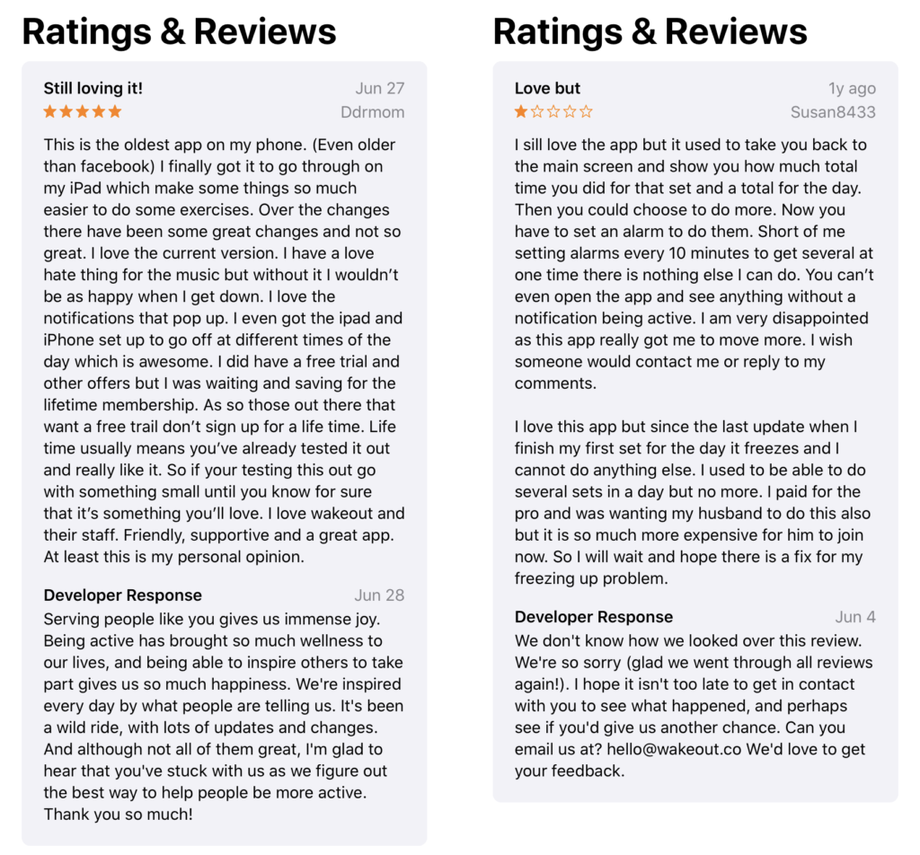 Start using App Store and Google Play reviews as a conversational space to increase app user engagement