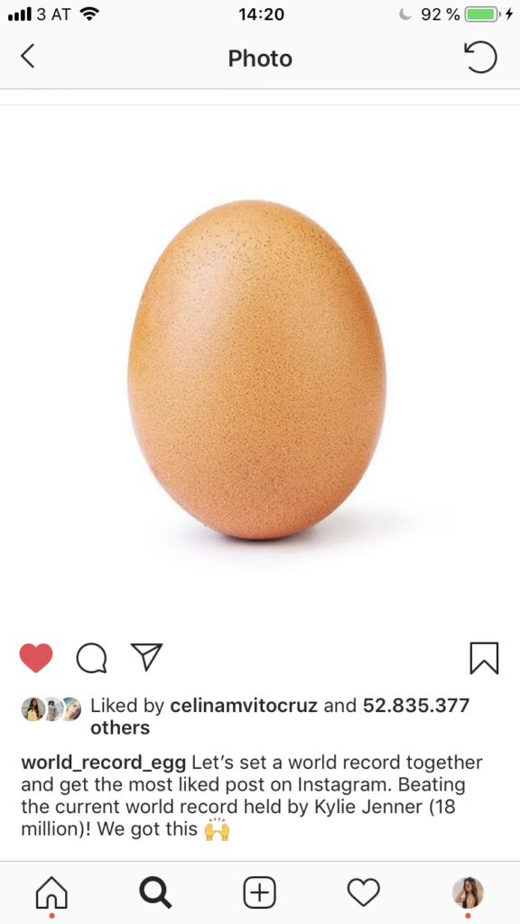 World Record Egg on Instagram using shareability to make content go viral. This same technique can be used to boost organic installs for mobile apps and games.