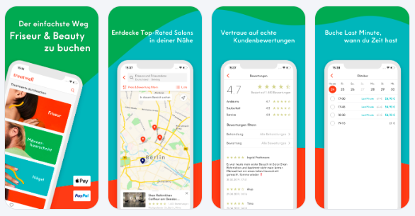 Localized app screenshots for German speaking markets