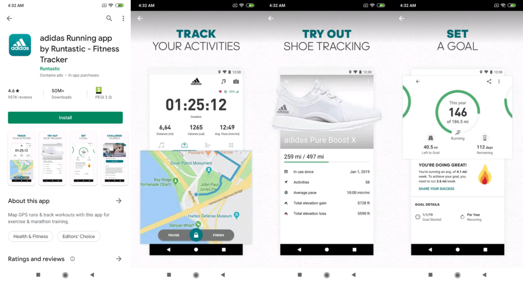 adidas running google play