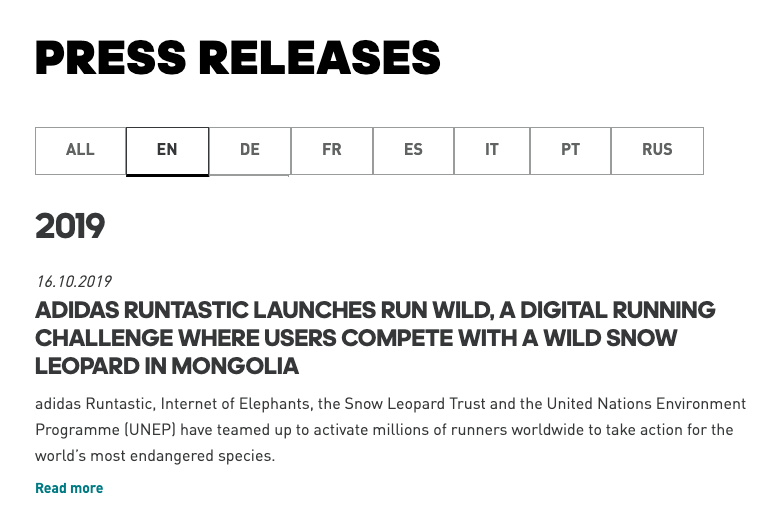 Runtastic press releases
