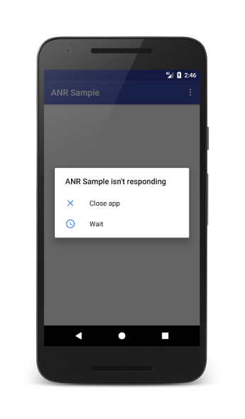 Google Play ANR message. Too many ANRs will have a negative impact on your Android vitals