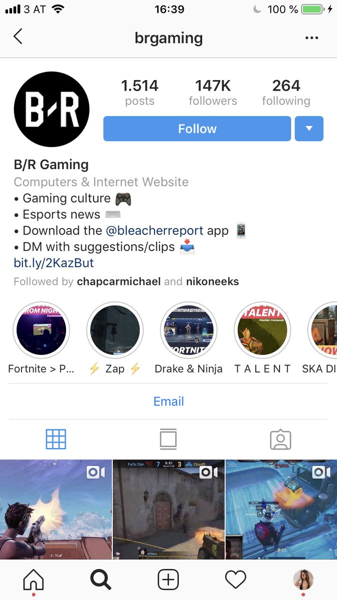 A screenshot of an Instagram Profiles of social media influencer brgaming. They would be a good candidate for influencer marketing if you are in the gaming industry