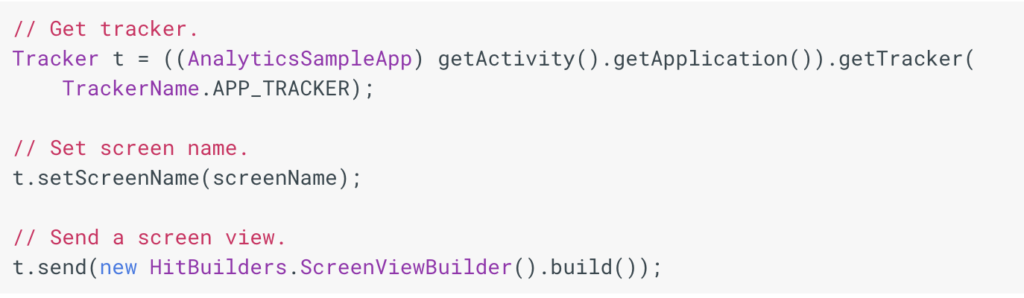 Screen Views Implementation Google Analytics