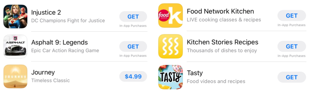 Text in app icons are usually too small to read. Stick with simple graphics and colors in the app icon to make sure your app store listing visuals are compelling. 
